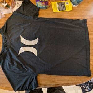 Men's Hurley Black T-Shirt with White Logo